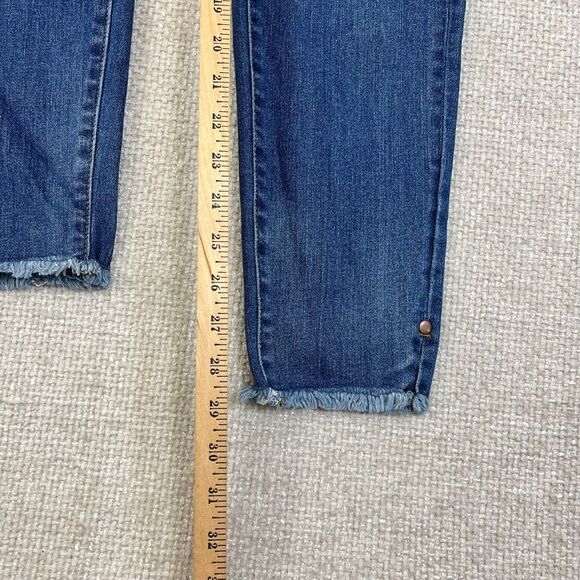 Judy Blue Jeans Skinny Fit Women's Juniors 13/31 Stretch Blue Denim Split Cuffs - Picture 10 of 12